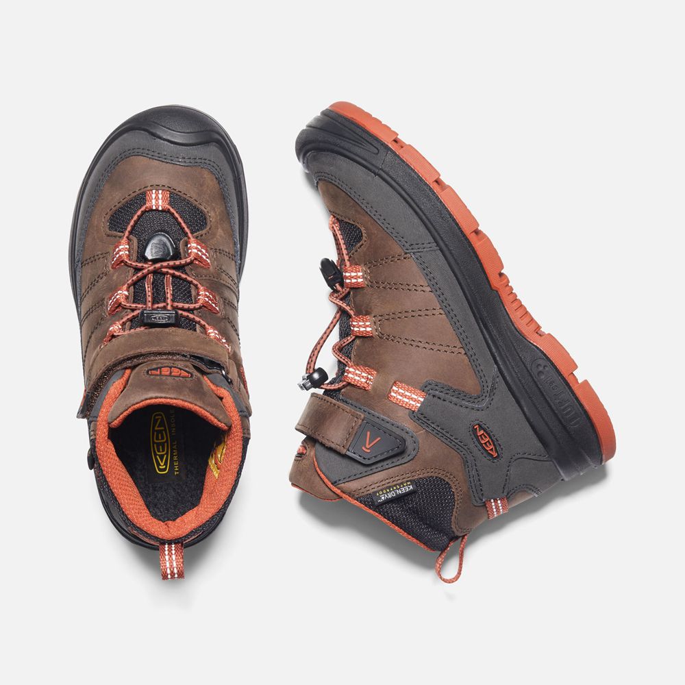 Botas de Seguridad Keen Mexico Marrom - Niños Redwood Waterproof - NJ2758930